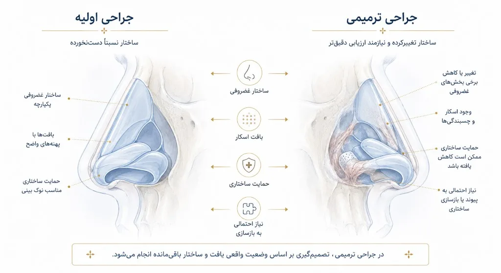 مقایسه جراحی اولیه و ترمیمی